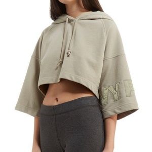 Ivy Park Sage Green Cropped Hoodie